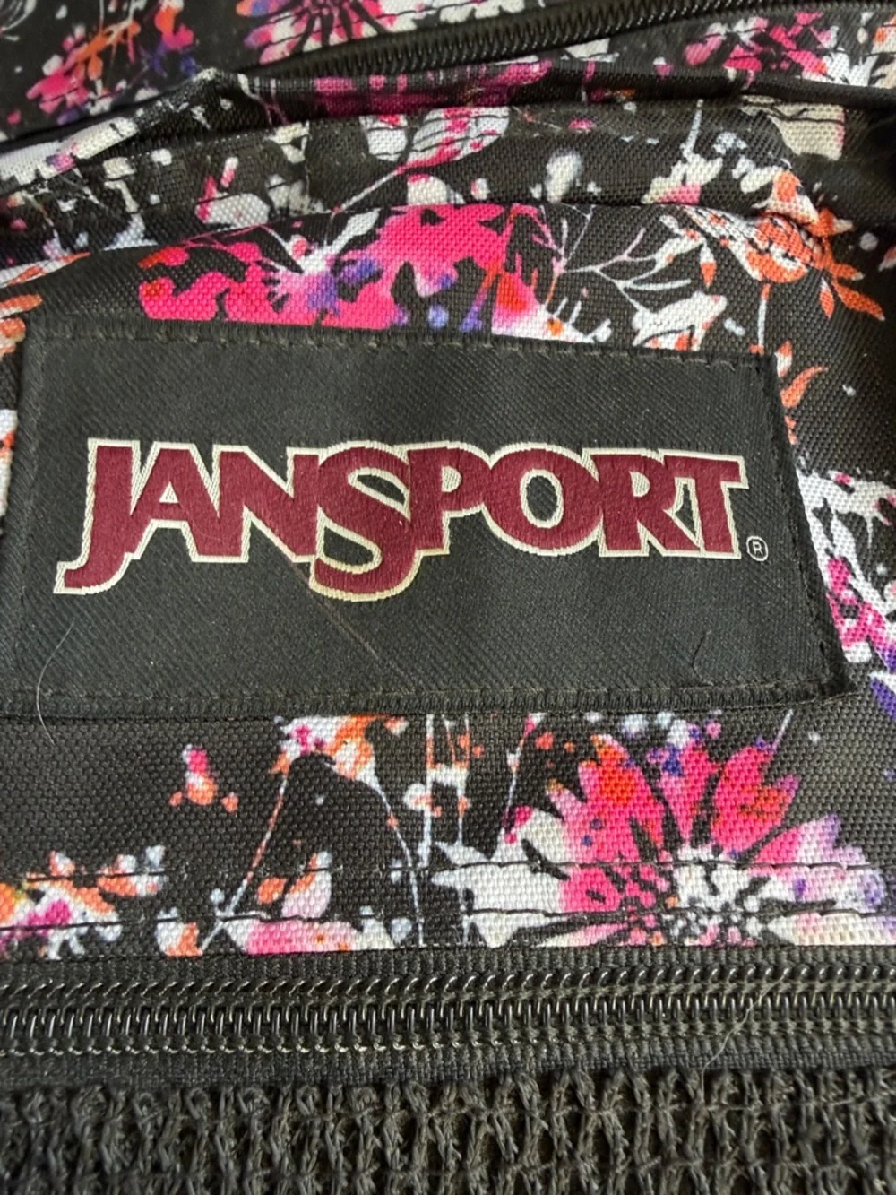 JanSport Black Floral Backpack Multicolor School Travel Book
